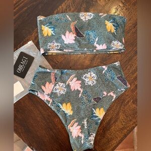 NWT Omkagi Floral Two-Piece Swimsuit (medium)